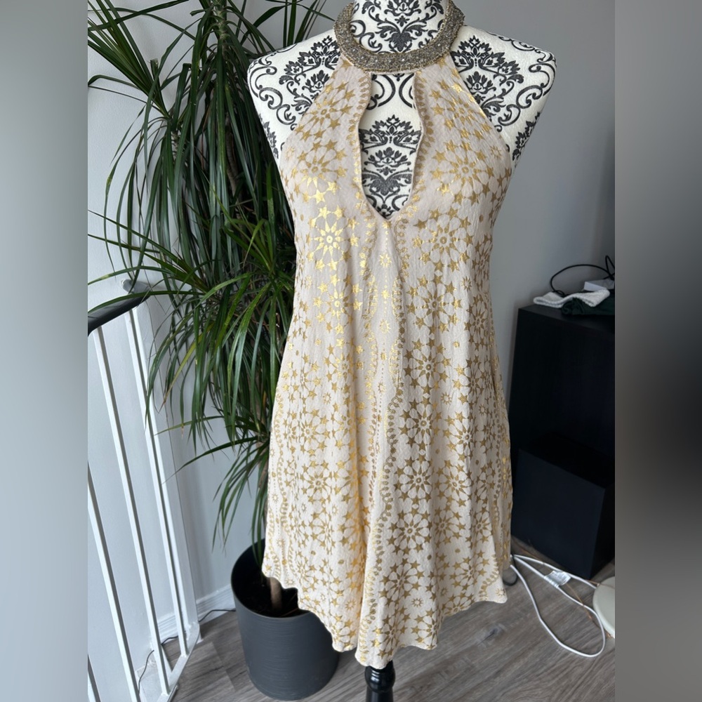 Urban outfitters gold dress